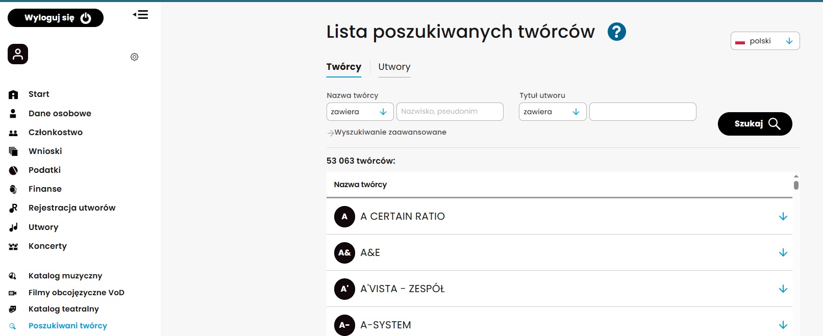 zaiks, poszukiwani twórcy