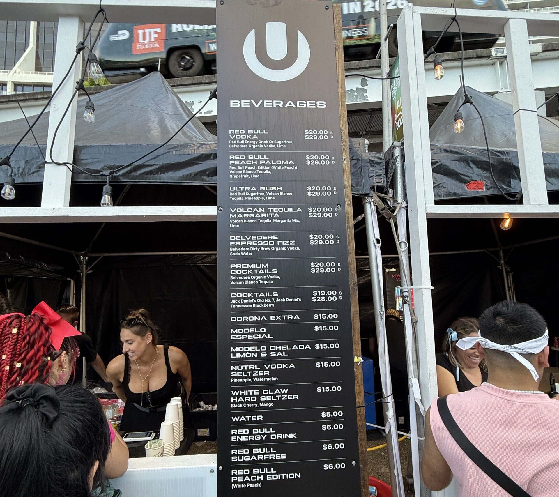 Ceny drinków ULTRA MIAMI 2026